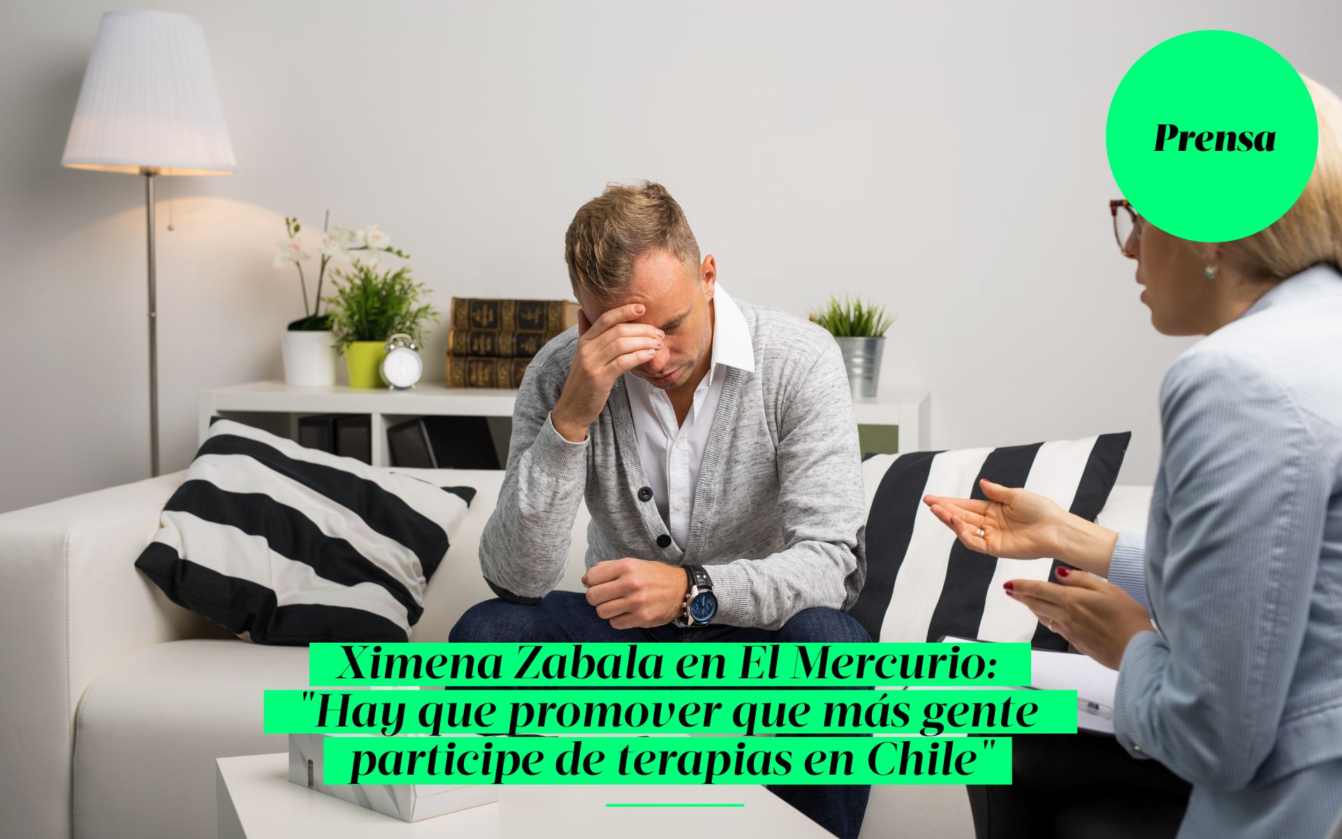 Ximena Zabala en El Mercurio:  “Hay que promover que más gente participe de terapias en Chile”