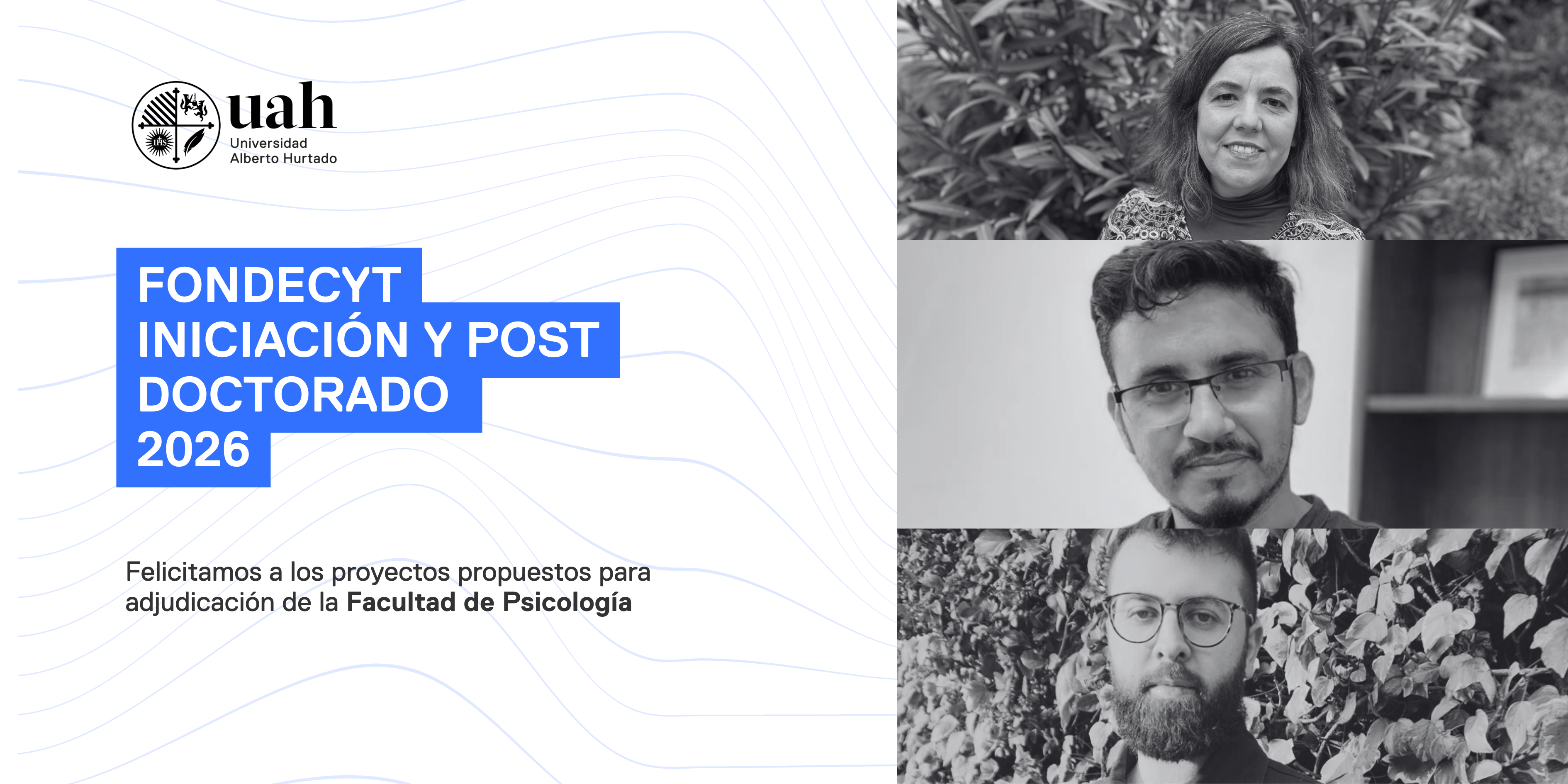 Tres docentes de Psicología UAH se adjudican proyectos Fondecyt 2026